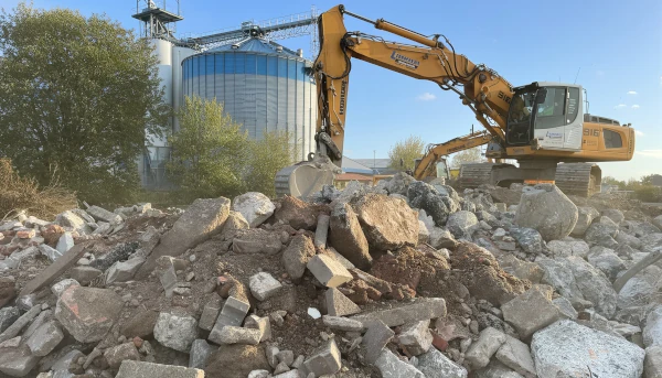 Kerkhoff Transporte - Baustoff Transport Nordwalde Bauschutt vor Recycling